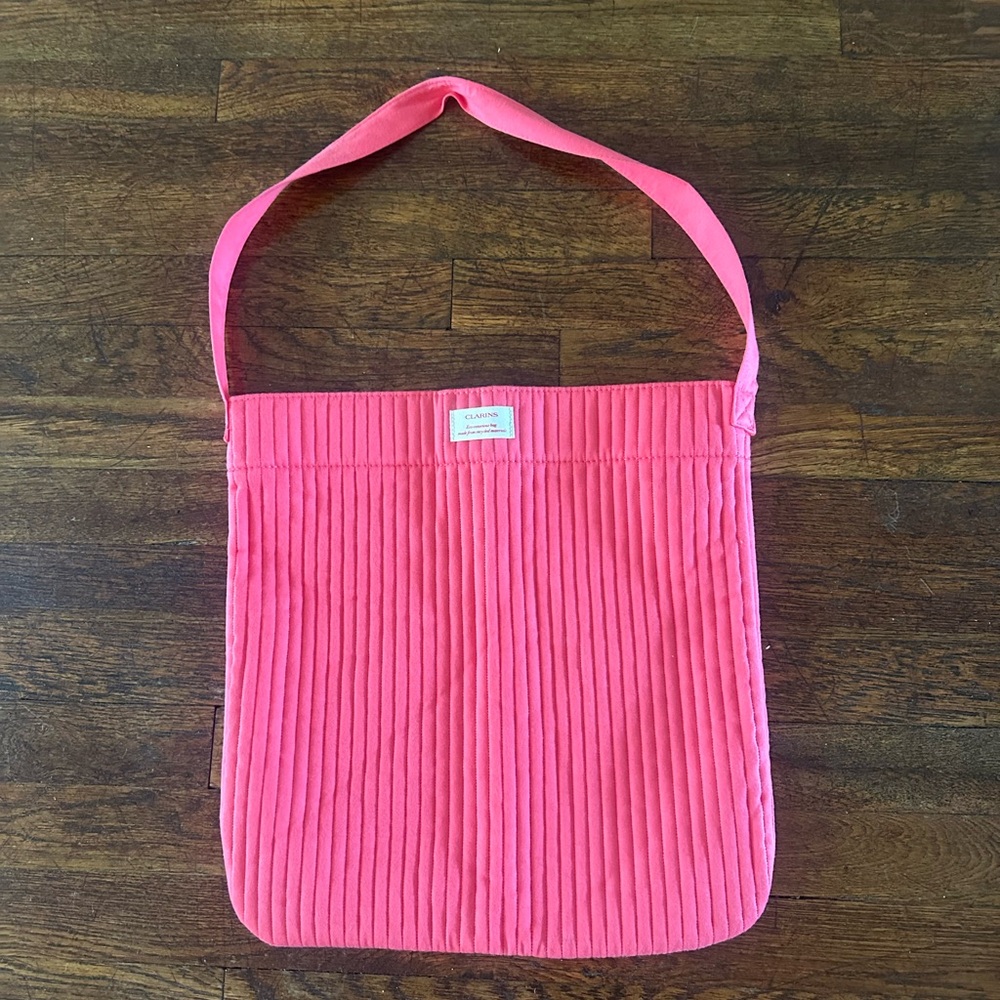 Clarins Coral Quilted Eco Bag